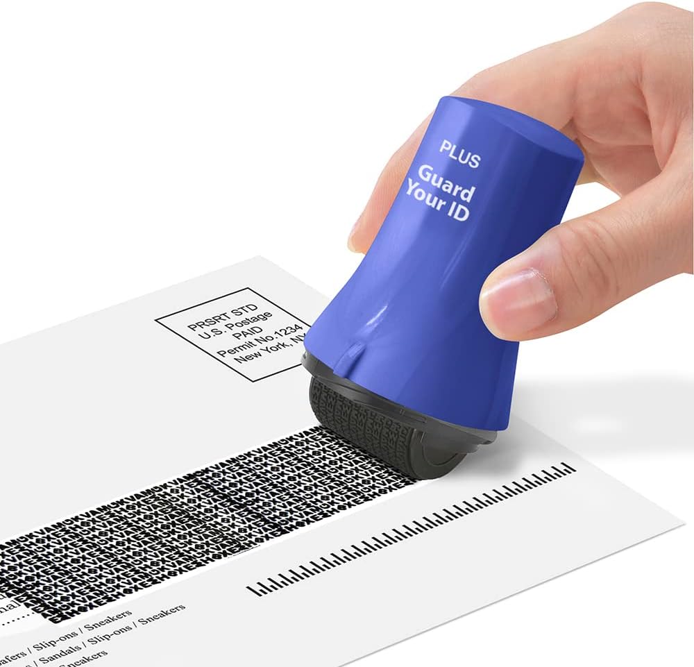 Wide Advanced Security Roller by Guard Your ID for Fast and Easy Privacy Protection, As Seen on TV (3-Pack, Blue)