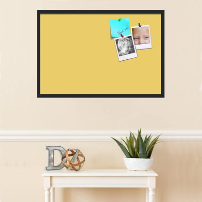 PinPix 36x24 Inch Cork Bulletin Board. This Decorative Framed Pin Board Comes with Honey Pastel Design and a Satin Black Frame. Ideal for Home Office Decor or Message Board (PinPix-1810)