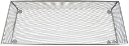 HAHIYO Stackable Mesh Tray Cup 15 x 6 x 2 inches Sturdy Container for Desk Drawer Organizer Collection for Home Office School kitchen Soft Foam Feet No Sharp Edges 1 Pack Silver