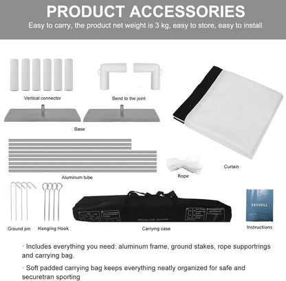 Outdoor Projector Screen with Stand 100 Inch: Portable Projection Screen for Outside Theater Home Backyard Movies