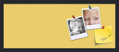 PinPix 30x12 Inch Cork Bulletin Board. This Decorative Framed Pin Board Comes with Honey Pastel Design and a Satin Black Frame. Ideal for Home Office Decor or Message Board (PinPix-1810)