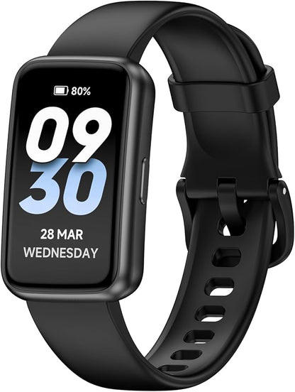 Pedometer Watch No App/Phone Required Slim Fitness Tracker, 30 Meters Waterproof 1.47'' Smart Watch, Heart Rate & Blood Oxygen Monitor Step Counter for Men Women