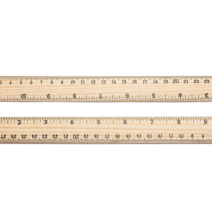 120 Pack Wooden Ruler 12 Inch Measuring Bulk - 2 Scale Office Wood