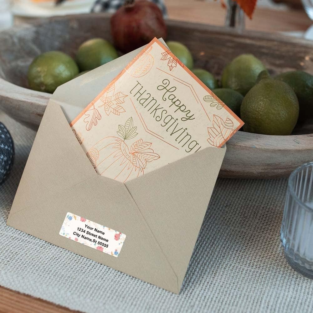 Return Address Labels - Personalized Labels, Custom Colorful Patterns, Can Be Used for Box, Paper, Plastic, Glass, Metal (2.6x1 Inch, Set of 220, Matte Silver) 2.6''x1''