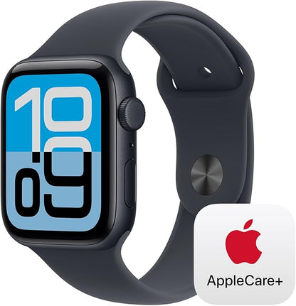 Apple Watch SE 3 [GPS + Cellular 44mm] Smartwatch with Midnight Aluminium Case with Midnight Sport Band - M/L. Fitness and Sleep Trackers, Heart Rate Monitor with AppleCare+ (2 Years)