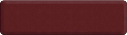 GelPro Anti Fatigue Nonslip Mat: Hard Floor Utility Mats for Garage, Patio and Kitchen - 20" x 72" x .5" - Leather Grain Cranberry