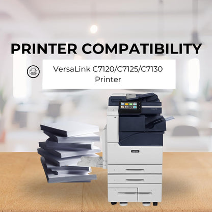 Toner Pros High Capacity Remanufactured Xerox Versalink 006R01824, 006R01825, 006R01826, 006R01827 Toner Cartridge - Replacement for C7120/C7125/C7130 Printers - 4 Color Pack KCMY