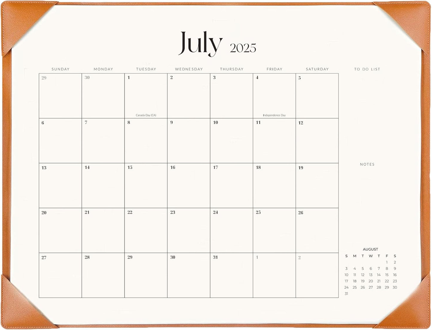 Desk Calendar 2025-2026 with Desk Mat – 22" x 17" Large Desk Pad Calendar Runs From July 2025 to December 2026, Office Supplies Desktop Monthly Calendar for Home, Office