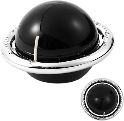 Planet-Shaped Mechanical Timer | No Batteries Needed | 59-Minute Countdown | Magnetic Base | Multi-Purpose Kitchen, Study & Classroom Timer (Black)