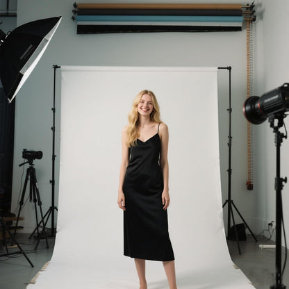 6X9 ft Photo Backdrop White Backdrop for Photoshoot, Non-Reflective Soft White Backdrop for Home Studio, Baby Photography, YouTube Content & Live Streaming（only 1x Background）