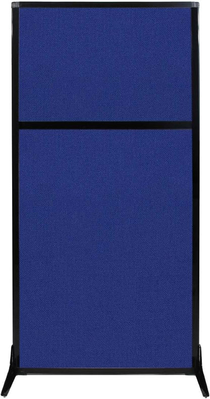 Versare Workstation Partition | Portable Wall Divider | Modern Office Cubicle | Free Standing Privacy Screen | Flexible Work Space | 33" x 70" Royal Blue Fabric Panels