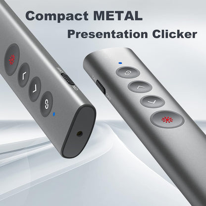 Rechargeable Hyperlink Presentation Clickers for PowerPoint, USB-C/A Presentations Power Point Remote Clicker, Wireless Presenter Remote for Computer/Mac/PPT/Google Slide Advancer