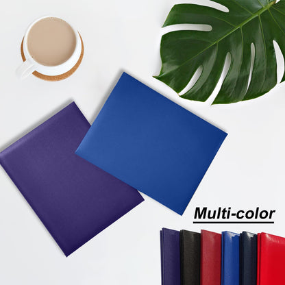 Diploma Cover 8.5x11 Inch, Graduation Certificate Holder - Elegant Faux Leather Folder for Graduation, Wedding Officiant, Award Certificates,Refillable,Royal Blue-1 Pack