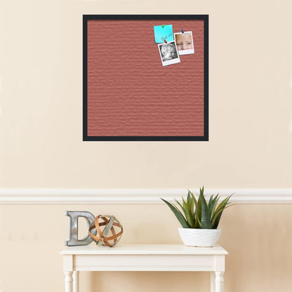 PinPix 24x24 Inch Cork Bulletin Board. This Decorative Framed Pin Board Comes with Crimson Pastel Design and a Satin Black Frame. Ideal for Home Office Decor or Message Board (PinPix-1807)