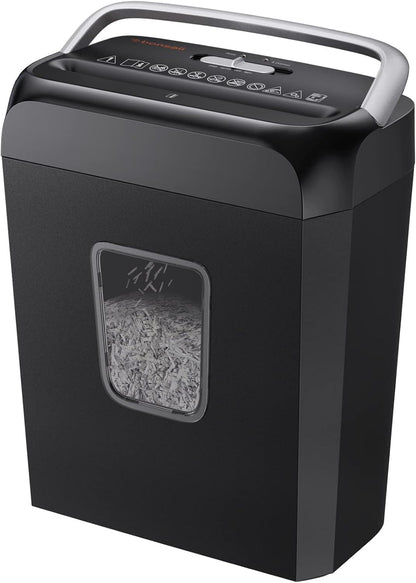 Bonsaii Paper Shredder, 3.4 Gals Wastebasket, 5-6 Sheet Crosscut Shredder for Home Use