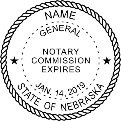 Nebraska Round Notary Embosser | Official State Embosser | Official Seals | Meets State Specifications (Nebraska, Round Embosser)