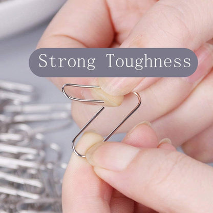 Vinaco Paper Clips Smooth Silver, 100 Pack Paper Clips Large 2Inch (50mm), Durable & Rust Resistant Coating. for Office, School Document Organizing