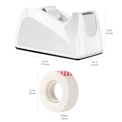 Amazon Basics Tape with Dispenser, 1" Core, Clear, 3/4" x 1300"(36 yds), 16 Count (Pack of 16), 256 Rolls