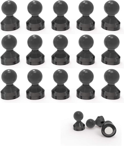 Ant Mag Magnetic Push Pins Strong Push Pin Magnets for Fridge Whiteboards Calendars Maps in School & Office Pack of 18 Black