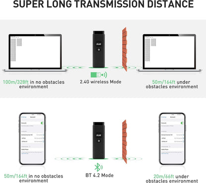 Bluetooth Barcode Scanner, ONEWSCAN Portable 1D 2D PDF417 Wireless Bar Code Scanners Support USB & Bluetooth & Wireless Connection Barcode Reader for Windows, Android, iOS, Tablets