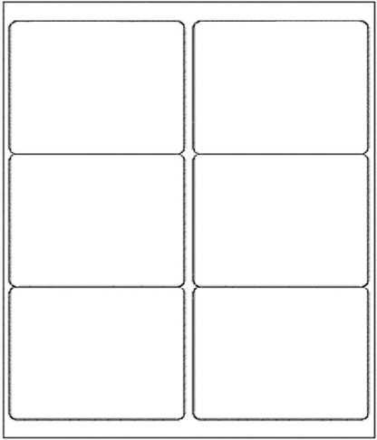 9527 Product 6 up 3-1/3 X 4 Sticker Labels Shipping Address Labels for Laser/Ink Jet Printer,500 Sheets,Total 3000 Labels