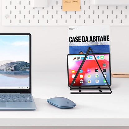 Set of 2 Upgraded Triangle File Folder Rack,7 Sections File Holder,File Storage Sorter/Stand,Desktop File Organizer,Wire Organizer Rack,Magazine Folder Holder,Letter/Legal, Anti-Scratch/Rusty