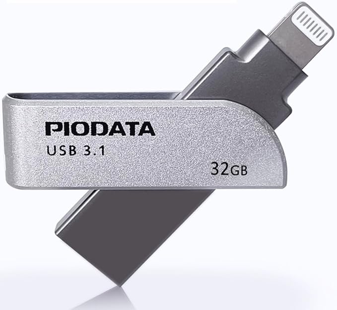 iXflash 32GB MFi Certified Lightning & USB Type A Flash Pen Drive for iPhone/iPad/Mac/PC External Storage Memory Photo Stick
