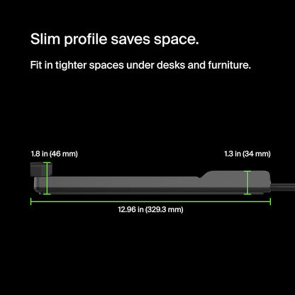 Belkin 12-Outlet Surge Protector Power Strip w/ 12 AC Outlets & 8ft Flat Plug, UL-Listed Heavy-Duty Extension Cord for Home, Office, Travel, Computer, Laptop, Charger - 3,940 Joules, Pack of 3