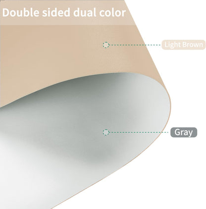 Vanity Top Protector - Can Be Used On Both Sides Waterproof and Easy to Clean Good Flatness Used for Dresser Table(Light Brown+Gray 10x44)