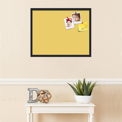 PinPix 28x22 Inch Cork Bulletin Board. This Decorative Framed Pin Board Comes with Honey Pastel Design and a Satin Black Frame. Ideal for Home Office Decor or Message Board (PinPix-1810)