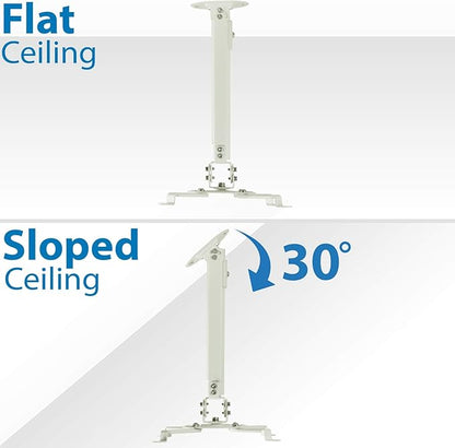 Mount-It! Ceiling Projector Mount | Full Motion and Height Adjustable from 14.5-21.5 Inches | Universal Bracket Fits Epson, Optoma, Benq, and Viewsonic Projectors | 30 Lbs Capacity (Medium)