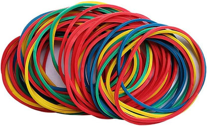 400pcs 38mm(1.5inch) JOYLOYAL Multi-Color Rubber Bands Stretchable Elastic Bands Sturdy Rubber Bands for School Home and Office Use Stationery Supplies
