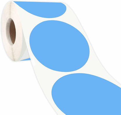 PARLAIM 3 Inch Round Permanent Adhesive Color Cod Dot Stickers,500 per Dispenser Box Roll dots Label Inventory Circle Stickers (Light Blue)