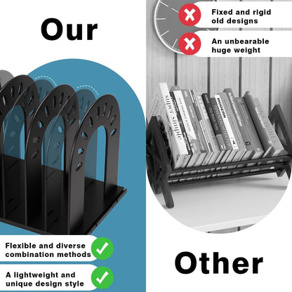 File Organizer,Desk Organizer,Binder Organizer for Desk, Mail Organizer,Adjustable Vertical Magazine File Holder for Office School & Classroom (black)