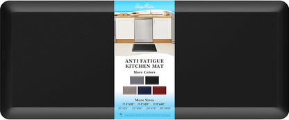 4/5 Inch Thick Kitchen Mats for Floor, StepRite Kitchen Rug for Standing Desk, Non-Slip, Thicker, Stain Resistant, Waterproof, Comfort Anti Fatigue Floor Mat for Home, Kitchen, Office - Black,54*22''