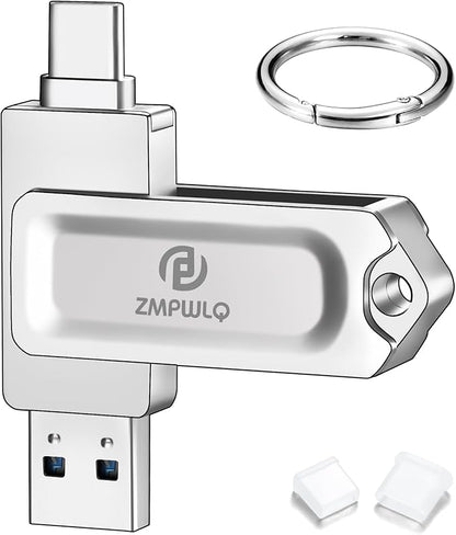 Photo Stick 256GB for iPhone 15/16/17, USB-C Flash Drive Phone Backup Storage, Photo & Video Saver for iPhone/iPad/Android/PC, Real Capacity USB Memory Stick for Photos, Contacts & File Transfer