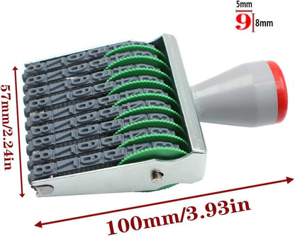 9 Digits Number Stamps Rolling Wheel Stamp Date Stamp Custom Rubber Stamp, Multi- Functional Creative Symbol Office Business Stamps Personalized Custom Office Stamps