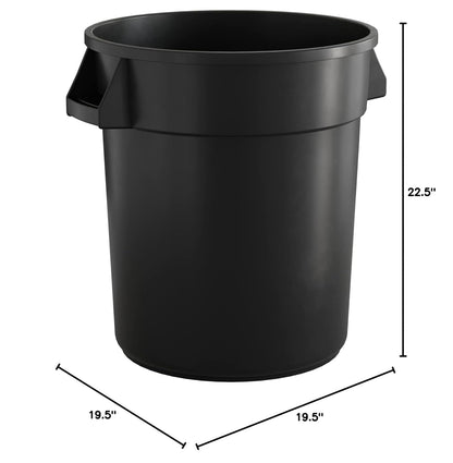 20 Gallon Black Round Commercial Trash Can