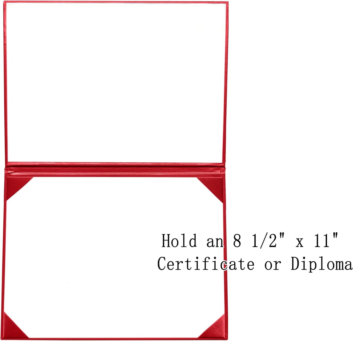 5 PCS Smooth Diploma Certificate Cover 8 1/2" x 11" Red