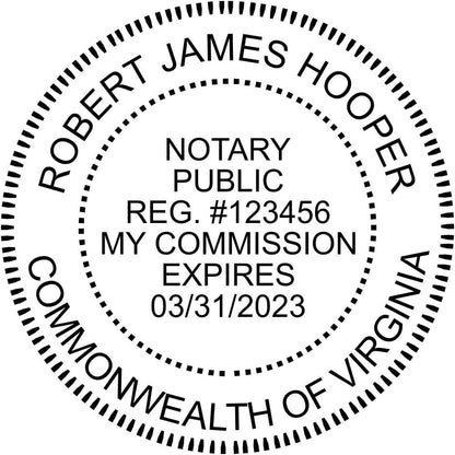 Virginia Round Notary Embosser | Official State Embosser | Official Seals | Meets State Specifications (Virginia, Round Embosser)