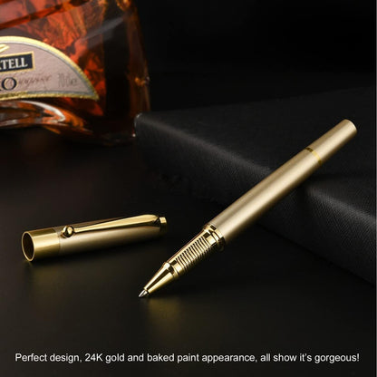 YIVONKA Ballpoint Pen Black Refill,Luxury Ballpoint Line width 0.5mm,Best Ball Pen Gift Set for Men & Women Professional Executive,Office,Nice BallPens Classy Gift Box (2 Gold)