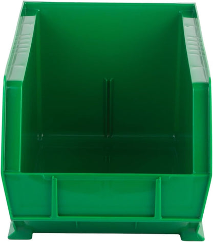 Hudson Exchange 15" x 8" x 7" Plastic Stackable Storage Bin and Hanging Container (Green, 1 Pack)