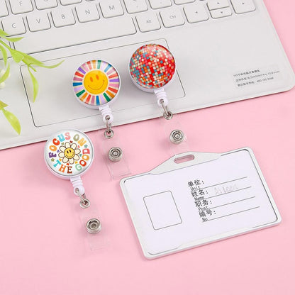 Coeufuedy 9 Pcs Funny Nurse Badge Reels Smiley Face Silly Goose Cute Nursing Badge Holders with Alligator Clip ID Name Card Badge Clip for Office Student Doctor Nurse Medical Work Supplies