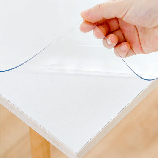 36 x 54 Inch Clear Table Cover Protector, Clear Table Protector for Dining Room Table, 1.5mm Plastic Table Cover, Waterproof Table Pad for Kitchen, Office