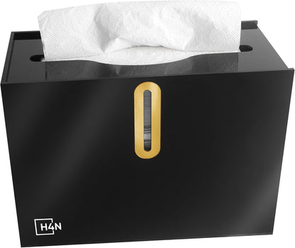 H4N Multifold Hand Paper Towel Dispenser Countertop, Compact Design, Single Sheet Dispensing for Home and Commercial Use, Black
