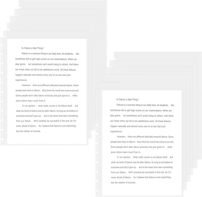 100 Piece Discbound Sheet Protectors Discbound Page Protector Letter Size Clear Plastic Page Protectors for Letter Size Discbound Binding Cover