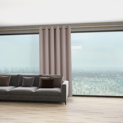 BONZER Room Divider Curtain Total Privacy Wall Noise Reducing Wide Blackout Curtains for Patio Sliding Glass Door, 108L x 70W Inch (9L x 5.8W ft), 1 Panel, Khaki