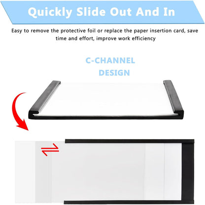 30 Pcs Magnetic Label Holder, 4 x 2 Inch C Channel Label Holders, Magnetic Data Card Holders with 60 White Card Inserts for Metal Shelf, Whiteboard, File Cabinet