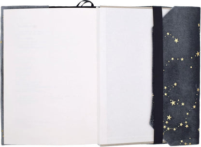 BLBMH Book Covers for Paperbacks Fit for 5.5x8.5 inch Adjustable Book Jacket for Women Book Lovers Gifts Soft Cloth Protector for Bible Novels Notebook Journal - Stars Grey 8.5in