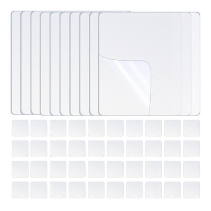 50PCS Premium Double Sided Mounting Squares Clear Tape,Heavy Duty Adhesive Pads for Pictures,Poster Hanging Strips - Strong Sticky Tack,Waterproof Adhesive for Shower,Wall Patch,Sticky Pads